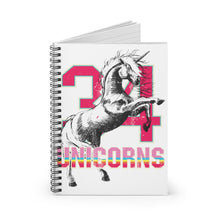 Load image into Gallery viewer, Unicorn Spiral Notebook
