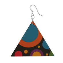 Load image into Gallery viewer, Wooden Geometric Shape Earrings Bubbles
