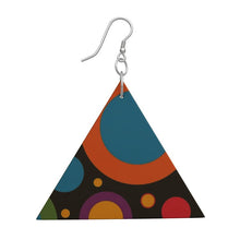 Load image into Gallery viewer, Wooden Geometric Shape Earrings Bubbles
