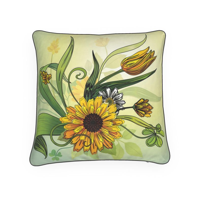 Yellow Floral Cushion