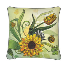 Load image into Gallery viewer, Yellow Floral Cushion
