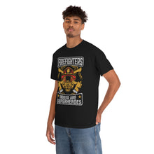 Load image into Gallery viewer, Firefighters Indeed Are Super Heros Unisex Heavy Cotton T-Shirt
