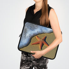 Load image into Gallery viewer, Laptop Bag Beach &amp; Star Fish
