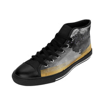 Load image into Gallery viewer, Dark and Gold Men&#39;s High Top Trainers
