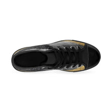 Load image into Gallery viewer, Dark and Gold Men&#39;s High Top Trainers
