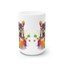 Load image into Gallery viewer, First In The Series of Rainbow Owl White Ceramic Mugs, 11oz and 15oz
