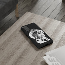 Load image into Gallery viewer, Black and White Wolf and Compass Tough Mobile Phone Cases
