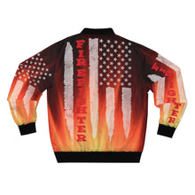 Load image into Gallery viewer, American Flag Firefighter Bomber Jacket
