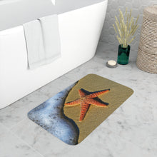 Load image into Gallery viewer, Beach  &amp; Starfish Bath Mat
