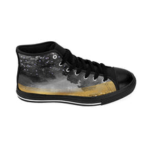 Load image into Gallery viewer, Dark and Gold Men&#39;s High Top Trainers
