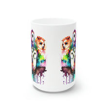 Load image into Gallery viewer, Sixth In The Series of Rainbow Owl White Ceramic Mug, 11oz and 15oz
