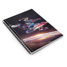 Load image into Gallery viewer, Astronaut Skateboarding in Space Spiral Notebook
