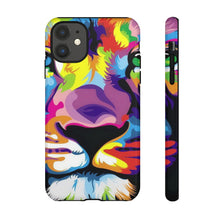 Load image into Gallery viewer, Multi Coloured Lion Tough Phone Cases
