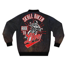 Load image into Gallery viewer, Skull Biker Bomber Jacket
