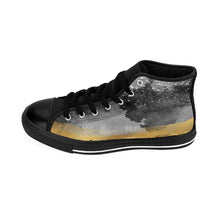 Load image into Gallery viewer, Dark and Gold Men&#39;s High Top Trainers
