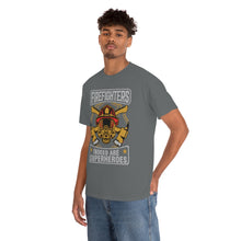 Load image into Gallery viewer, Firefighters Indeed Are Super Heros Unisex Heavy Cotton T-Shirt
