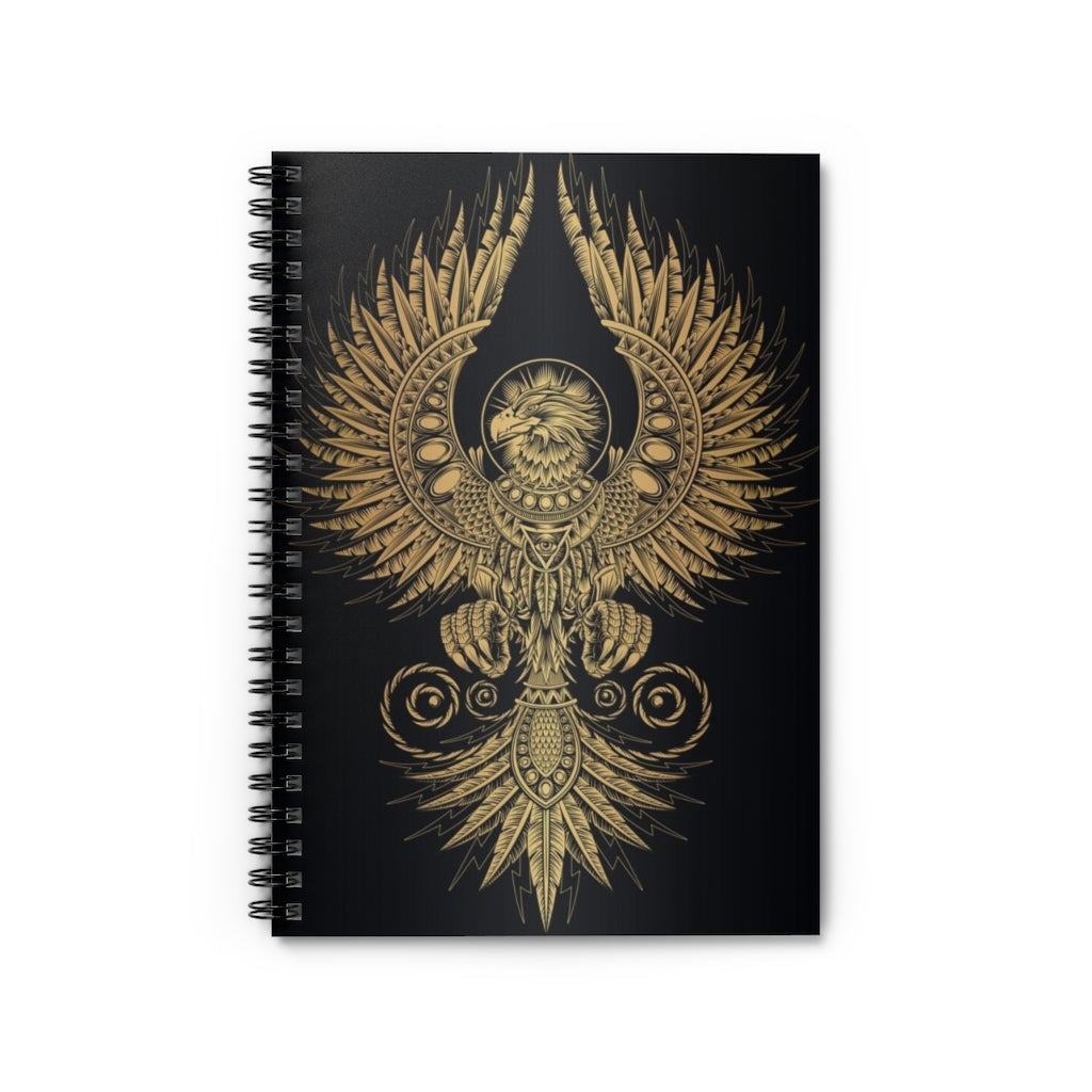 Golden Bird Spiral Notebook