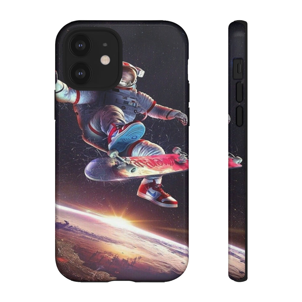 Astronaut  Skating Boarding in Space Tough Phone Cases