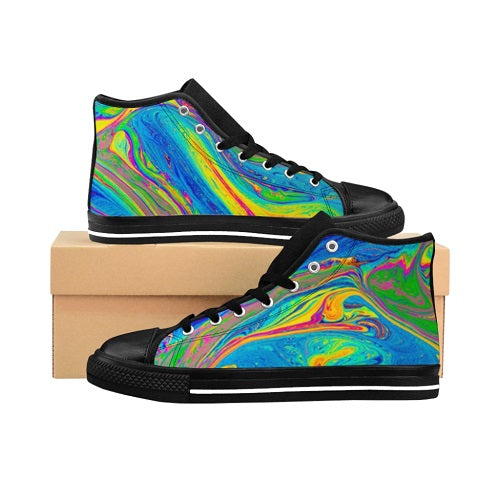 Multi-coloured Abstract Art Women's High-top Trainers