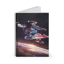 Load image into Gallery viewer, Astronaut Skateboarding in Space Spiral Notebook
