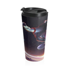 Load image into Gallery viewer, Astronaut Skateboarding in Space Travel Mug
