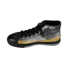 Load image into Gallery viewer, Dark and Gold Men&#39;s High Top Trainers
