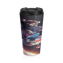 Load image into Gallery viewer, Astronaut Skateboarding in Space Travel Mug
