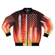 Load image into Gallery viewer, American Flag Firefighter Bomber Jacket
