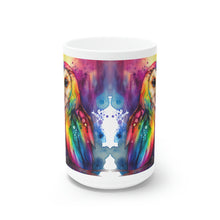 Load image into Gallery viewer, Fourth In The Series of Rainbow Owl White Ceramic Mug, 11oz and 15oz
