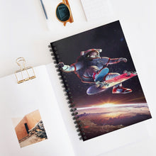 Load image into Gallery viewer, Astronaut Skateboarding in Space Spiral Notebook
