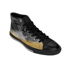 Load image into Gallery viewer, Dark and Gold Men&#39;s High Top Trainers
